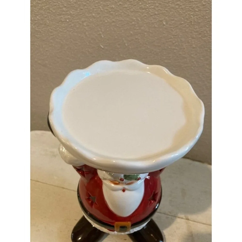 Santa Candle Holder and Votive Holder Holding Tray‎ 9.5 inch